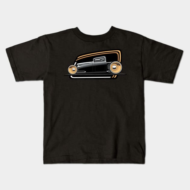 Scarab Motorsports Rat Rod Truck Logo Kids T-Shirt by ScarabMotorsports